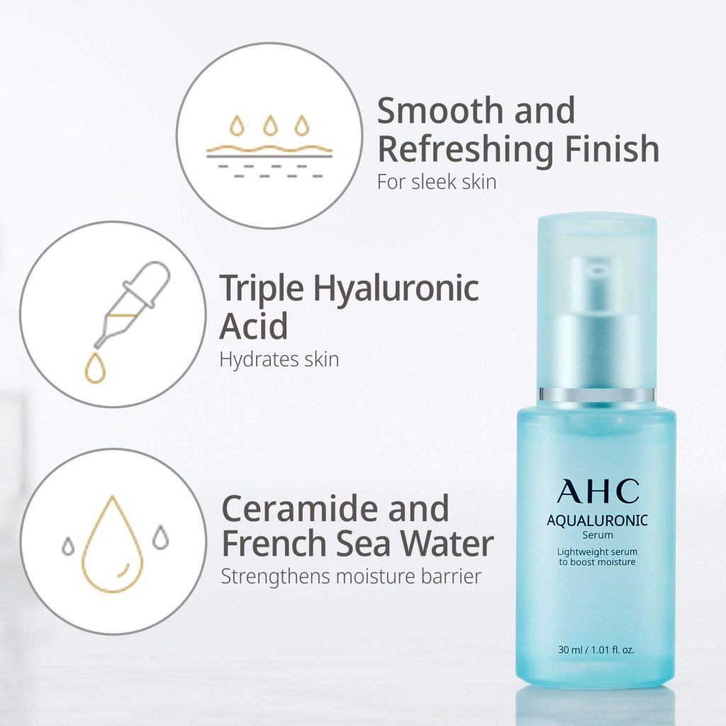 AHC Hydrating Aqualuronic Face Serum Korean Skincare 30 ml