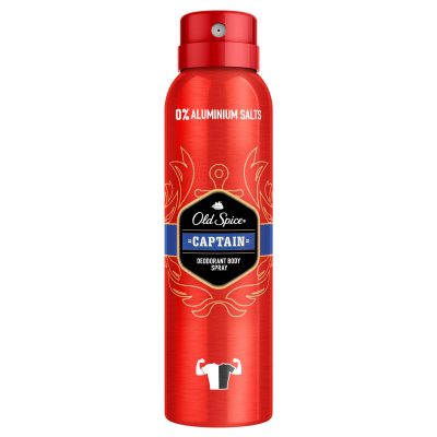 Old Spice Captain Deodorant Body Spray 150 ml Deodorant Spray Without Aluminium for Men Men Deodorant with Long-Lasting Fragrance