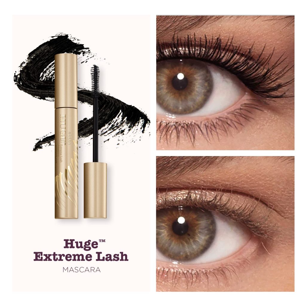 Stila Huge Extreme Lash Mascara, Smudge-Proof, Long-Wearing, Leaves Lashes Soft With No Clumps, Flakes, or Fall-Out, Clinically Tested, Suitable for Contact Lens Wearers