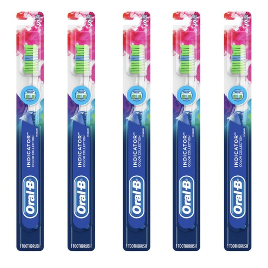 Oral-B Indicator Contour Clean Toothbrush Soft, Pack of 5