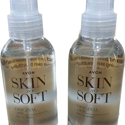 2 x Avon Skin So Soft Dry Oil Body Spray Insect Mosquito Mosi Repellant Properties