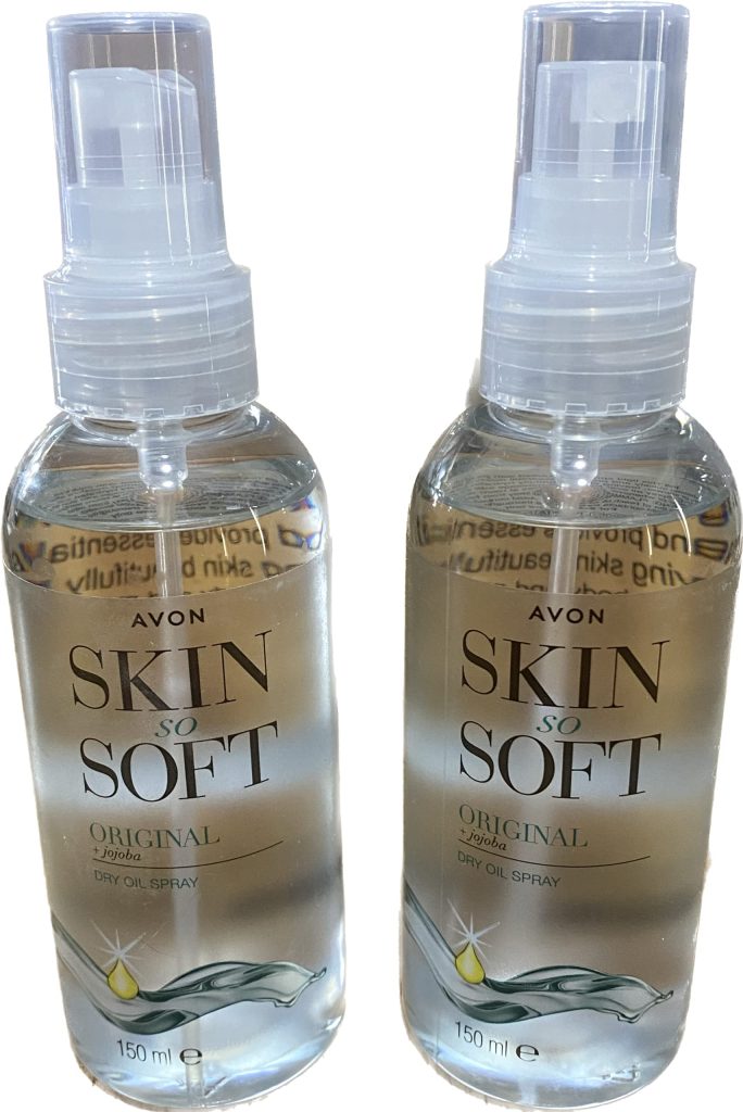 2 x Avon Skin So Soft Dry Oil Body Spray Insect Mosquito Mosi Repellant Properties