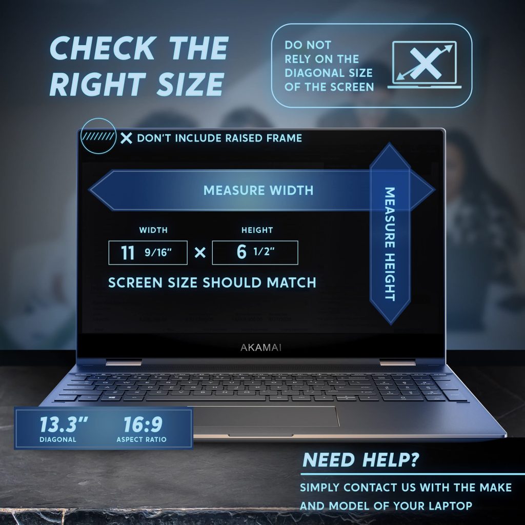 Akamai Office Products (Diagonally Measured Privacy Screen For Widescreen Computer Monitors …