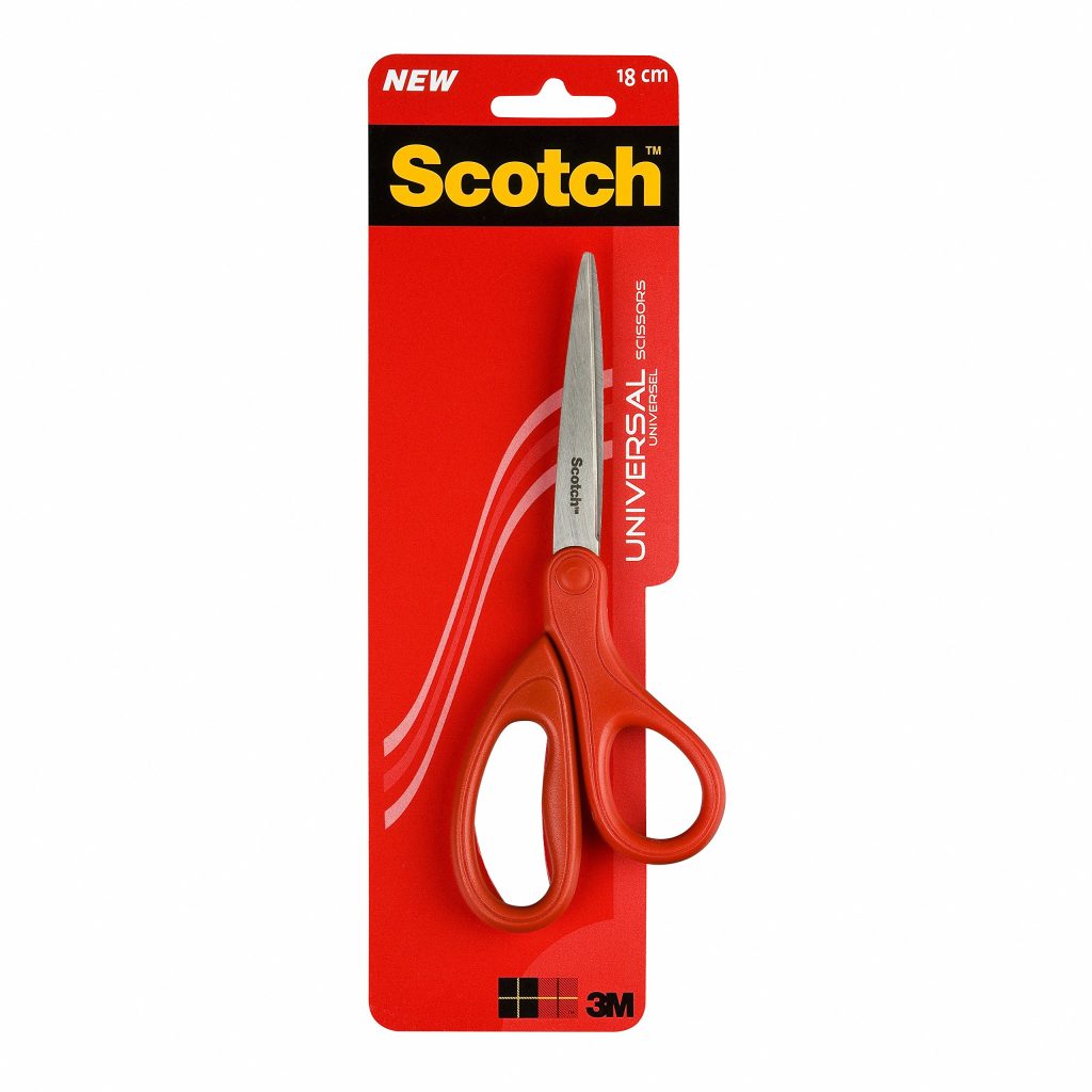 Scotch 1407 Universal Scissors, 18cm - Red