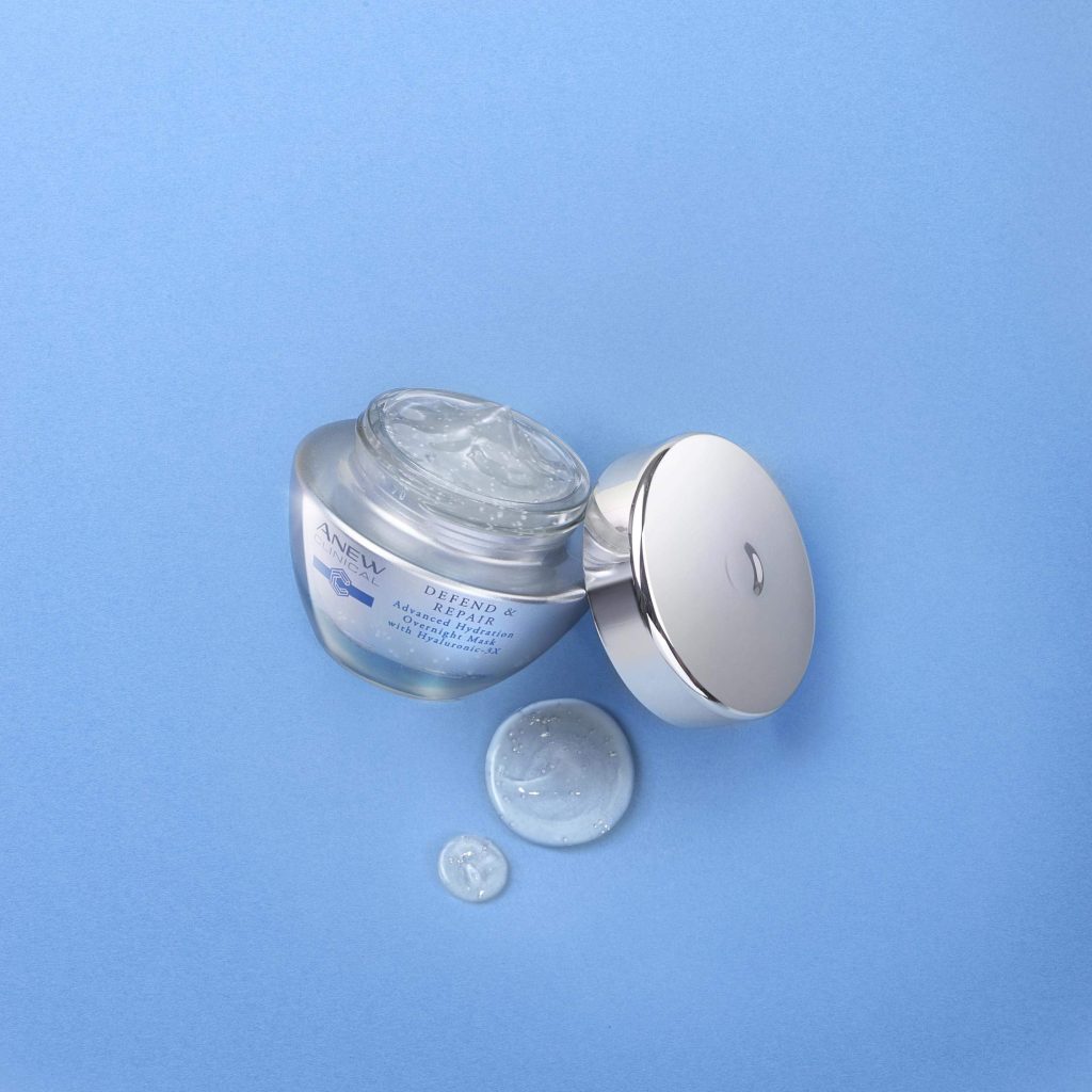 Anew Clinical Defend & Repair Advanced Hydration Overnight Mask |Anew Anti-Ageing 3-in-1 Cleansing Water|Gift : Face Massager