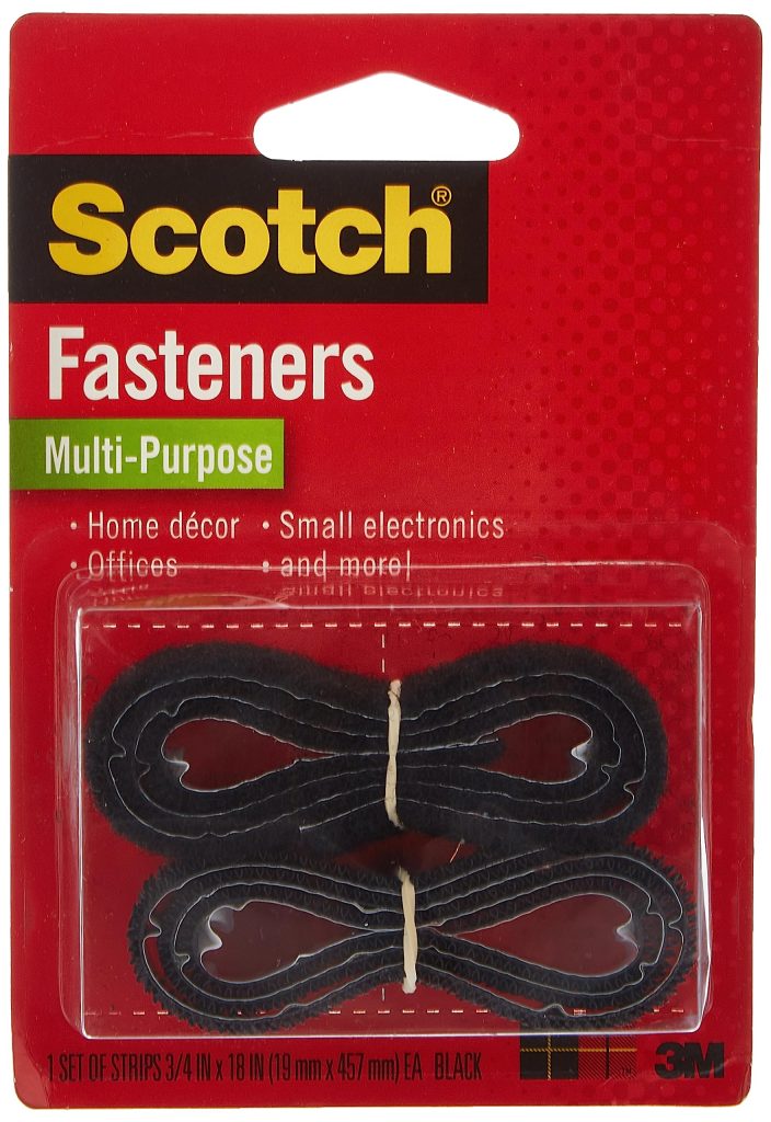 Scotch Multi-Purpose Fasteners, Black, 3/4 x 18 Inch, (RF7011) by Scotch