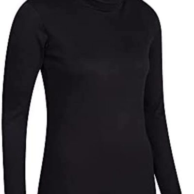 MASER WOMENS BLACK size 38 chest SIZE 12 ROLL NECK