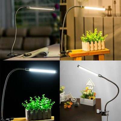 Lixada USB Clamp Desk Table Lamp Adjustable Clip-on Flexible Gooesneck Q5X6