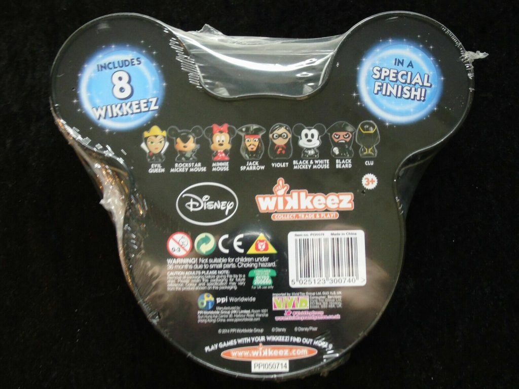 New And Sealed Disney Wikkeez Tin - 8 Metallic Wikkeez In Collector Tin 3+ Years