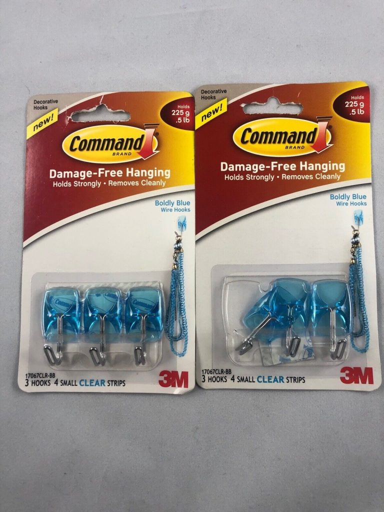 3M (2 X 3 ) BOLDLY BLUE WIRE HOOKS