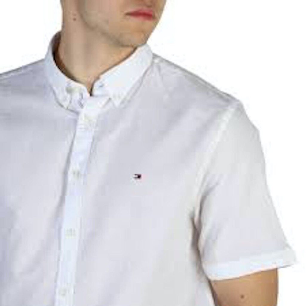 tommy hilfiger white short sleeve shirt SMALL