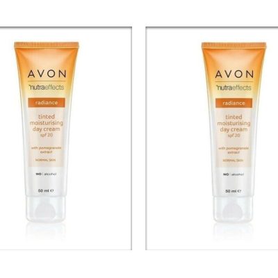 2 x 50ml Avon Nutra Effects Radiance Tinted Moisturising Day Cream With SPF 20