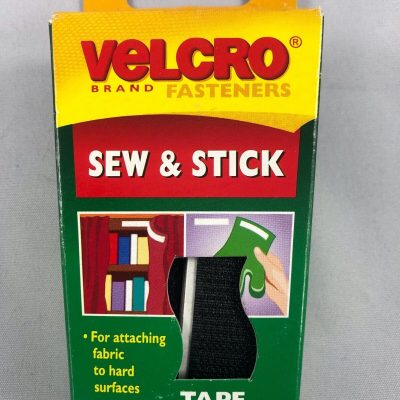 2 x 50cm x 20mm Velcro Sew and Stick BLACK Fastening Strips Pelmets crafts +++