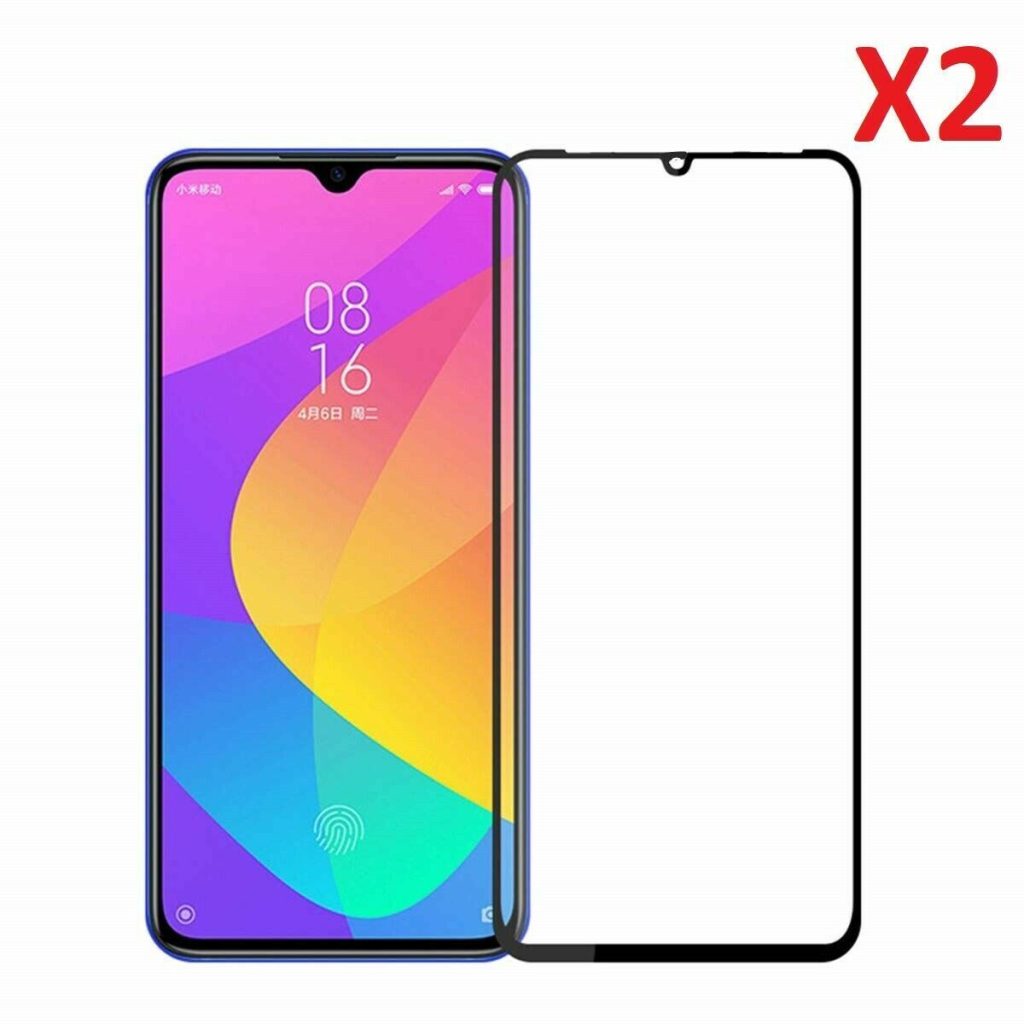 2 Pack For Xiaomi Mi CC9e Tempered Glass Screen Protector Full Coverage