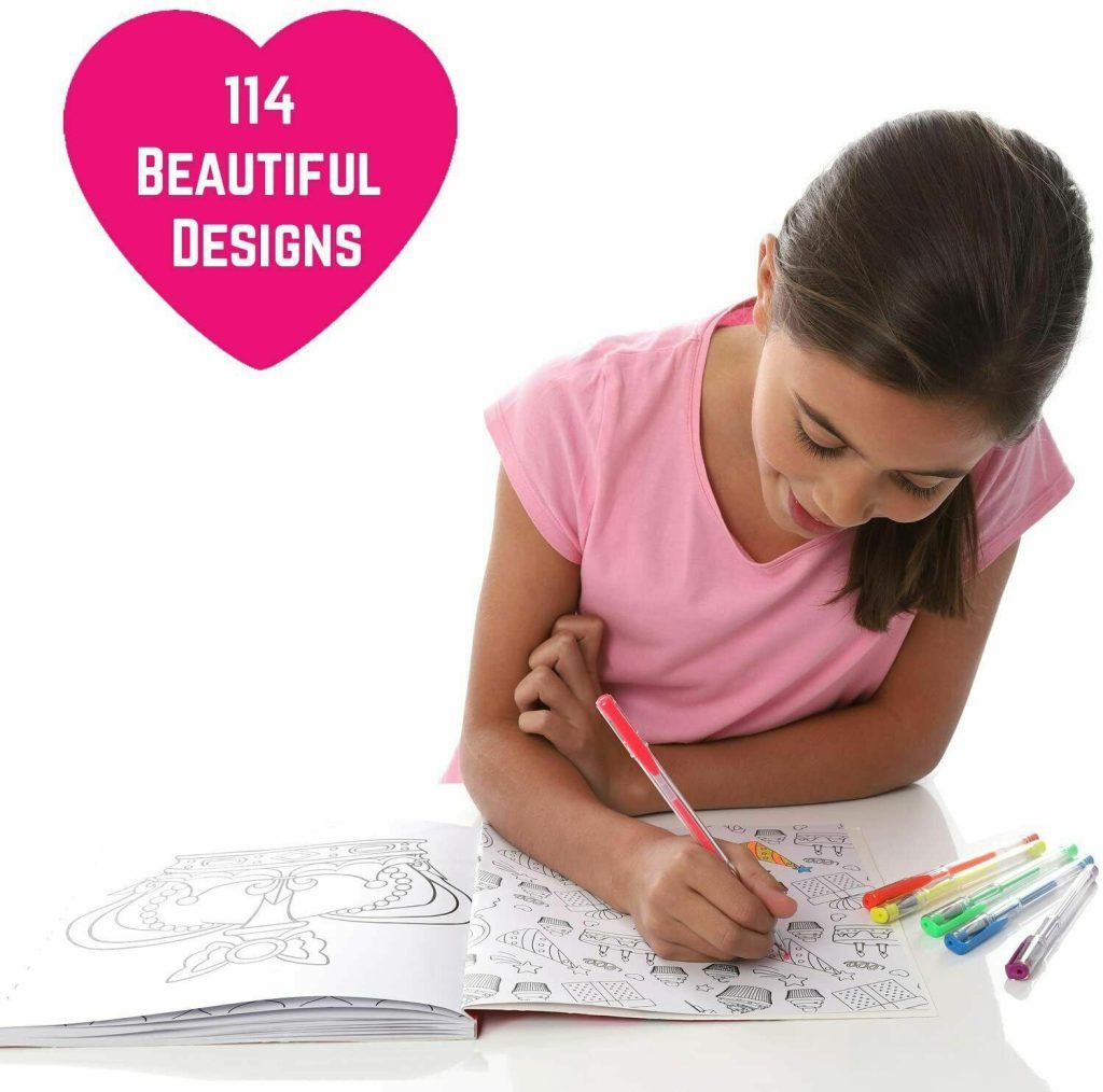 KIDS RELAXATION COLOURING BOOK: Arts and Crafts Unicorn for Girls of Ages 4 - 10