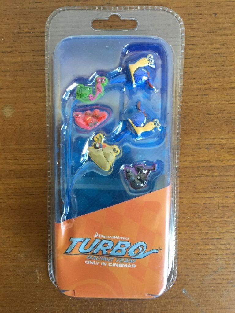 DREAMWORKS MOVIE MERCHANDISE "TURBO RACING TEAM" CARTOON SNAIL EARPHONES BNIP