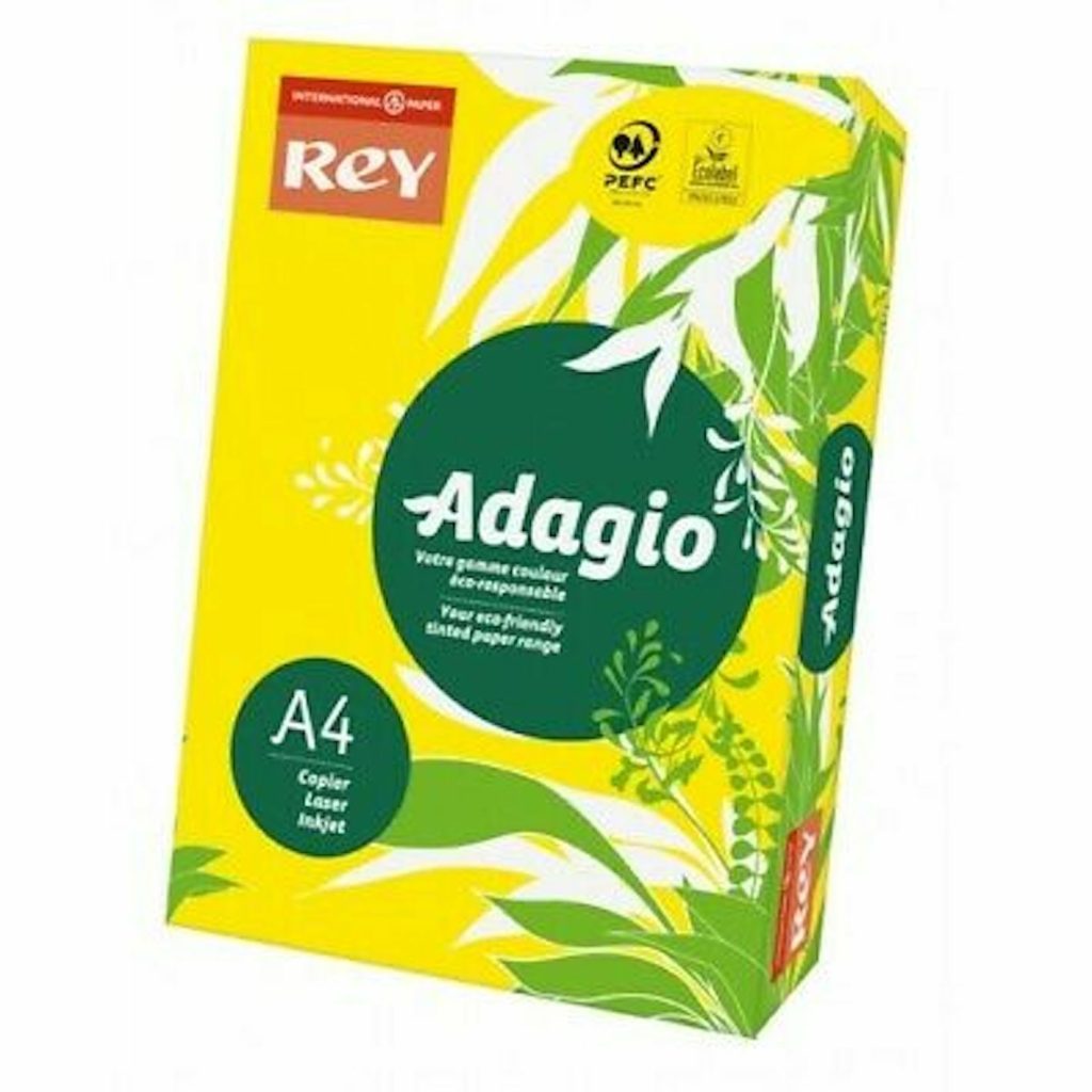 ADAGIO Rey Adagio A4 Paper 80gsm Deep Yellow RM500 - ADAGI080X692