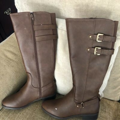 dorothy perkins SHELVED LONG BOOTS CHOCLATE KIKI SIZE 5