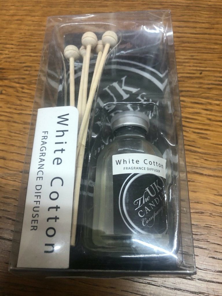 3 X 30ML WHITE COTTON FRAGRANCE DIFFUSER THE UK CANDLE COMPANY