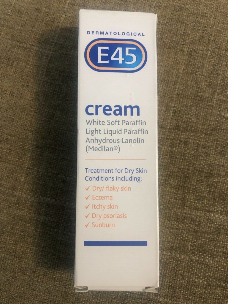 4 x 50g E45 Dermatological Cream - For Treatment of Dry Skin - date 01/2020