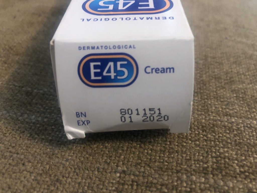 4 x 50g E45 Dermatological Cream - For Treatment of Dry Skin - date 01/2020