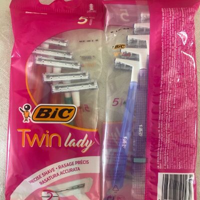 10 Bic Twin Lady Razors Blade for Sensitive Skin clean Shaving Disposable