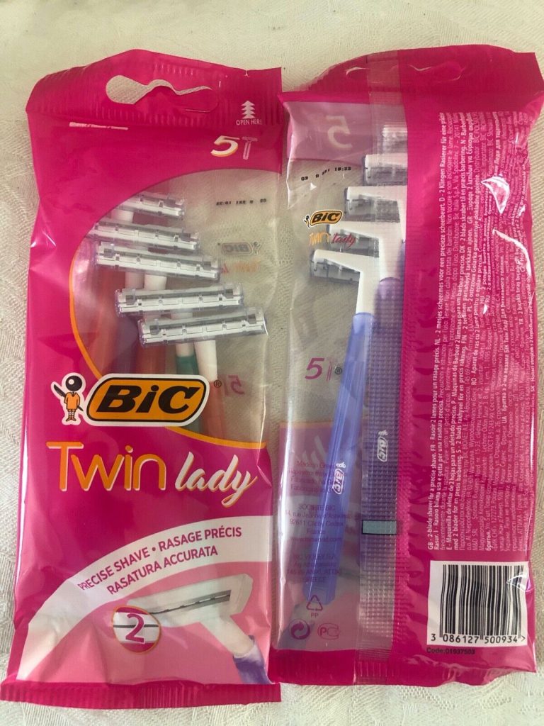 10 Bic Twin Lady Razors Blade for Sensitive Skin clean Shaving Disposable