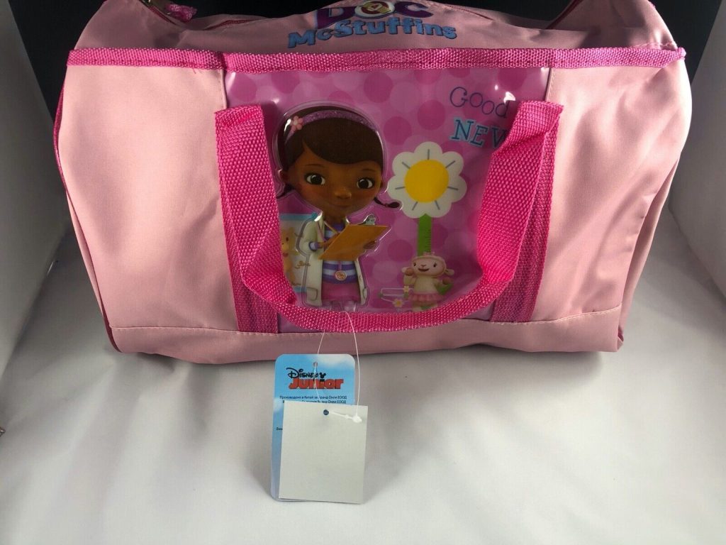 Disney Junior Doc Mcstuffins pink duffle gym travel Bag