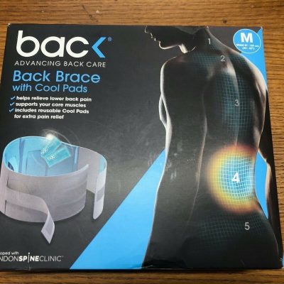 BACK BRACE WITH COOL PADS MEDIUM ADVANCE LOWER BACK LUMBER SUPPORT MEDIUM