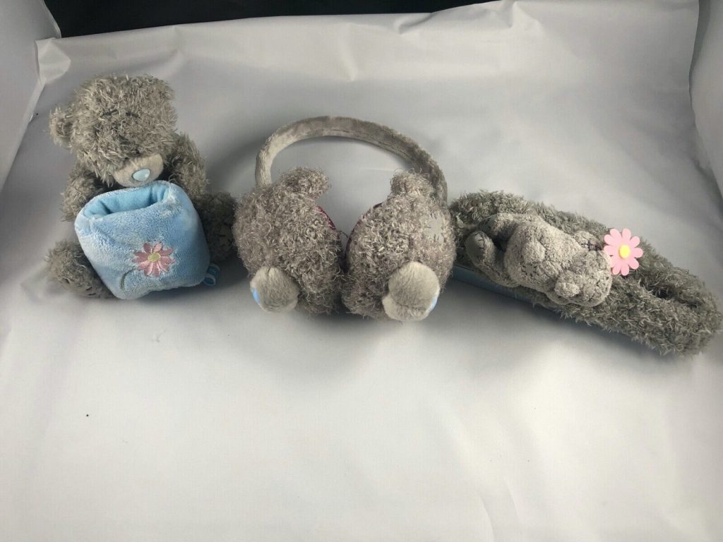 ME TO YOU SET OF 3 EARMUFFS , MIRROR SNUG AND 6 INCH BEAR