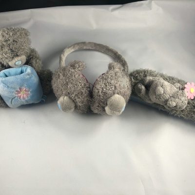 ME TO YOU SET OF 3 EARMUFFS , MIRROR SNUG AND 6 INCH BEAR