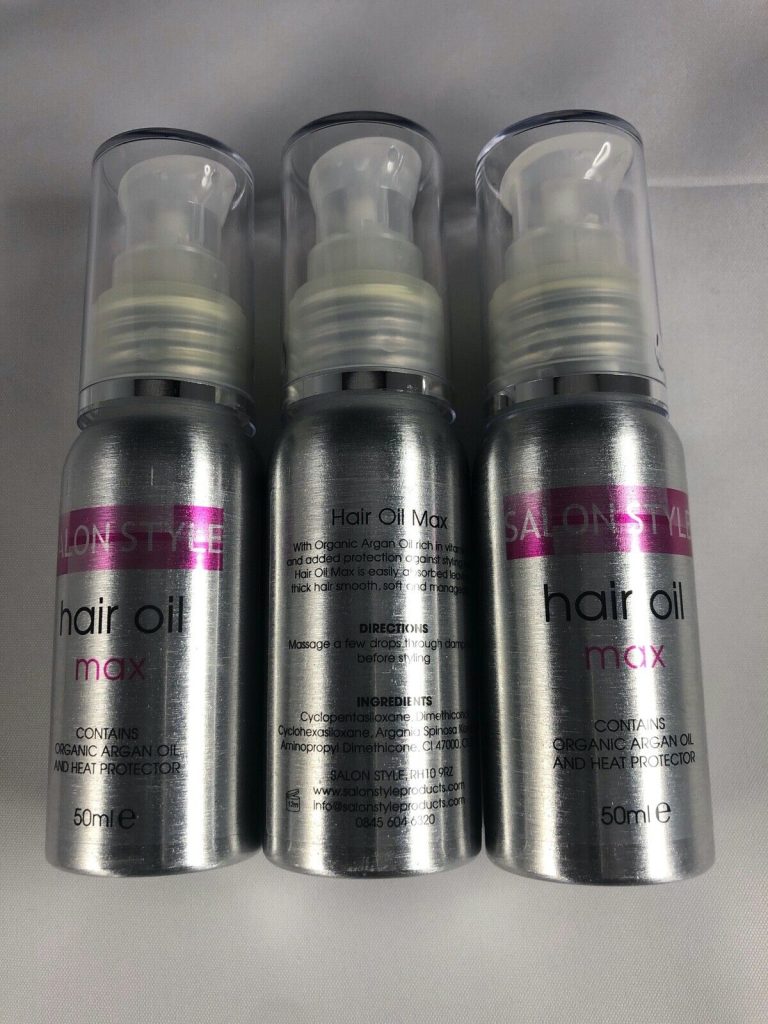 3 x 50ml salon style hair oil max