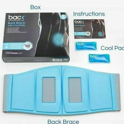 BACK Back Brace with Cool Pads Lower Back Lumbar Support Brace Belt S/M/L