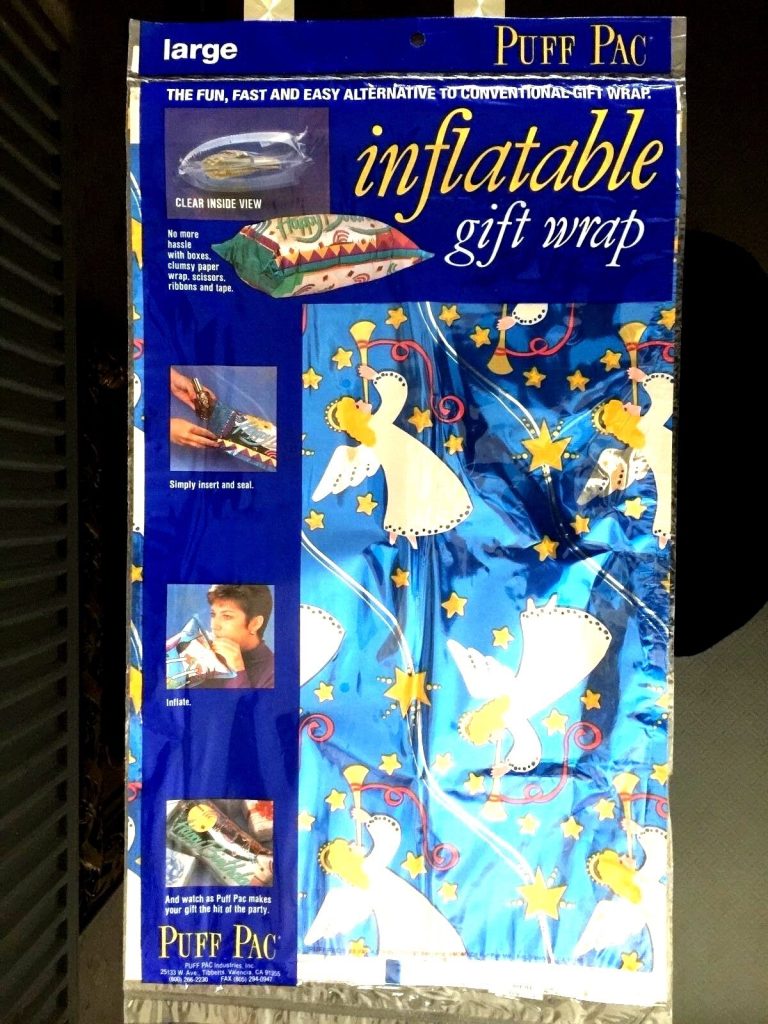 3 X PUFF PAC INFLATABLE CHRISTMAS GIFT WRAP LARGE BE INDIVIDUAL