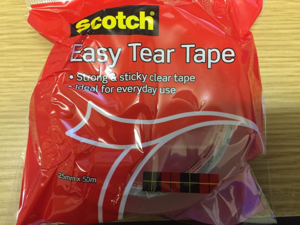 12 ROLLS OF 3M SCOTCH EASY TEAR SELLOTAPE 25MM X 50M TAPE