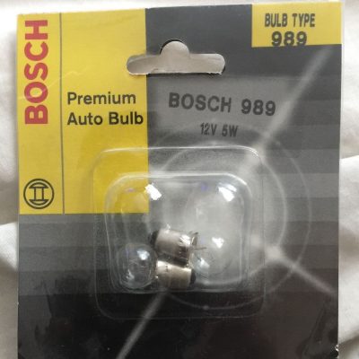 BOSCH PREMIUM AUTO BULB 989 TWIN PACK 12V 5W