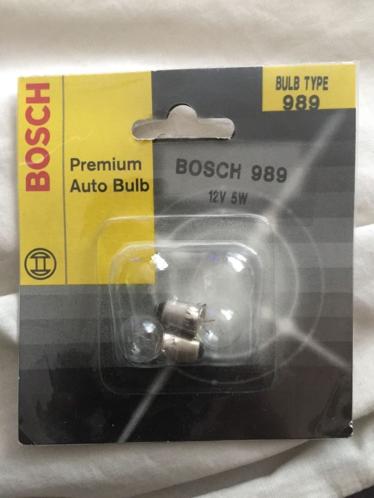 BOSCH PREMIUM AUTO BULB 989 TWIN PACK 12V 5W