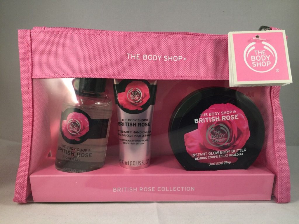 The Body Shop british rose Skincare Beauty Bags - Argan Oil-Strawberry