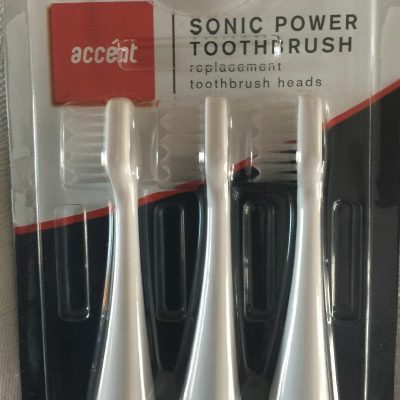 3 x 3pk ACCENT SONIC POWER REPLACEMENT TOOTHBRUSH HEADS.