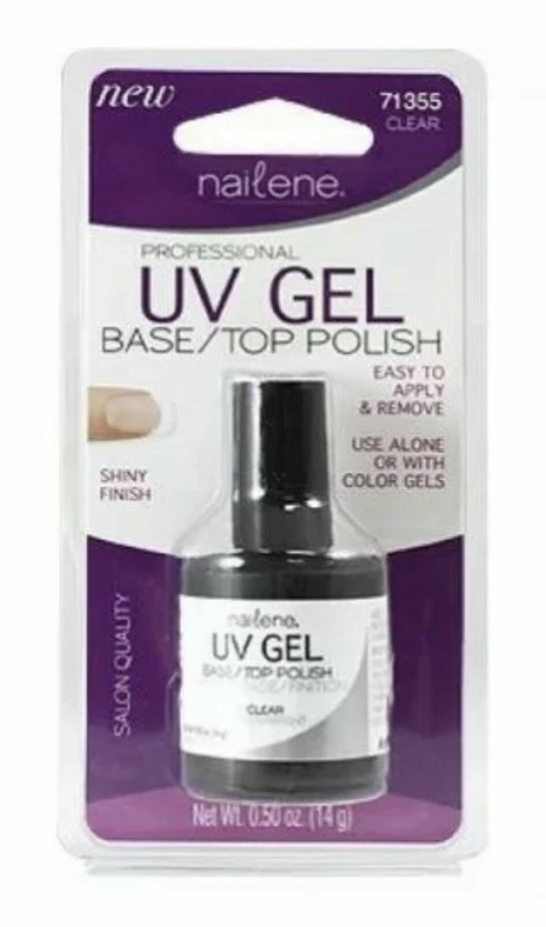 UV Gel Nailene Base Coat / Top Coat Polish Clear Easy Apply New Salon Quality