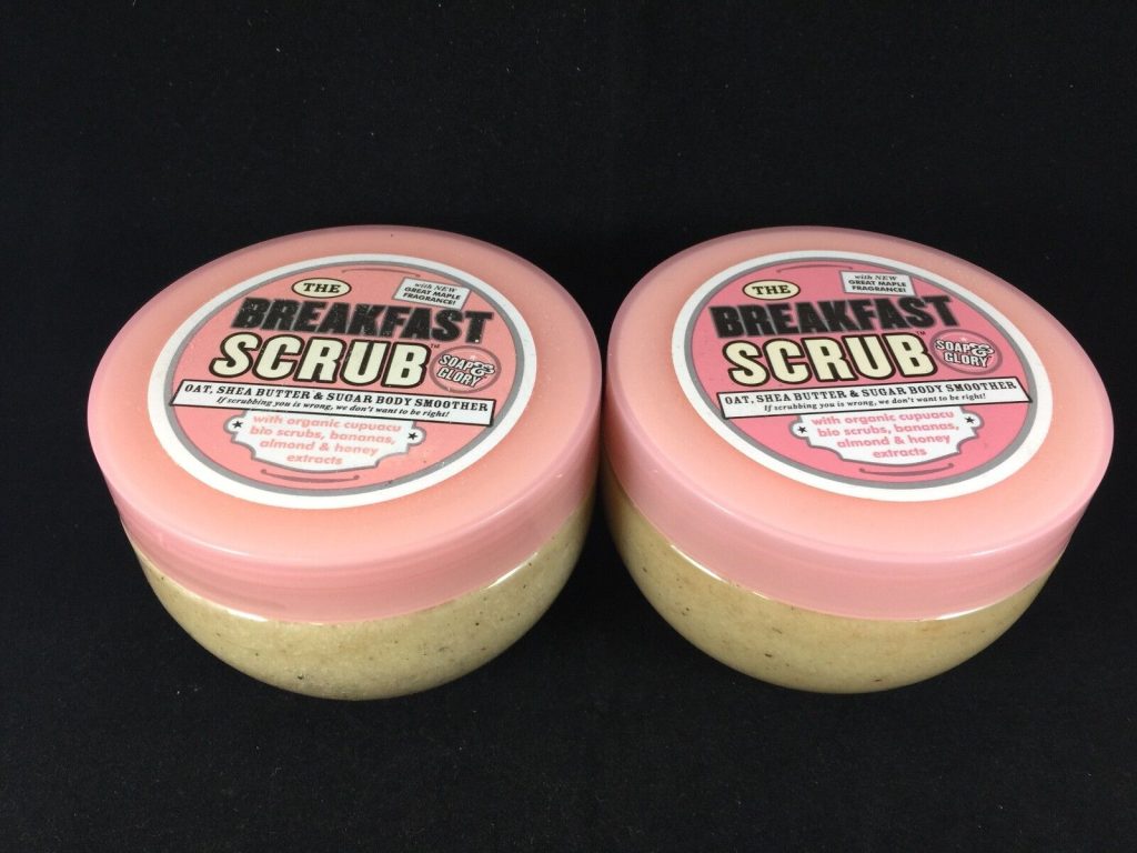 2 x Soap And Glory The Breakfast Scrub Oat Shea Butter & Sugar Body Smoother