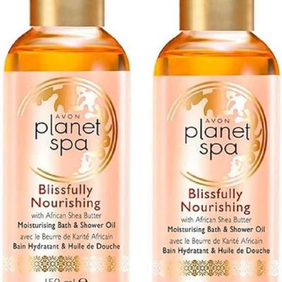 Pack of 2 Planet Spa Blissfully Moisturising Bath and Shower Oil with African Sh