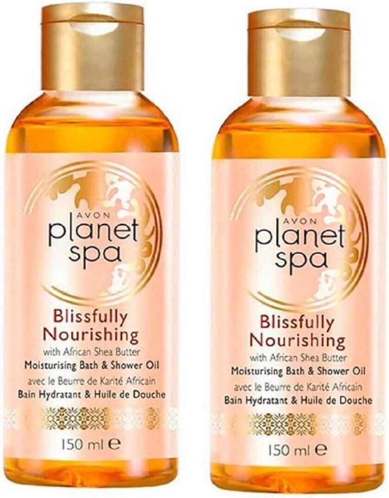 Pack of 2 Planet Spa Blissfully Moisturising Bath and Shower Oil with African Sh