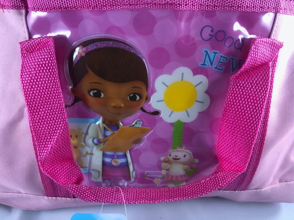 Disney Junior Doc Mcstuffins pink duffle gym travel Bag