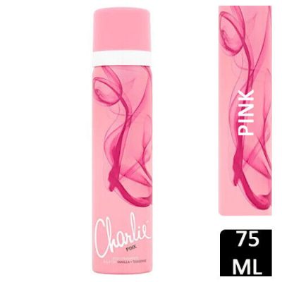 CHARLIE PINK BODY SPRAY DEODORANT FOR HER REVLON BODY FRAGRANCE 75ML / PACK OF 6