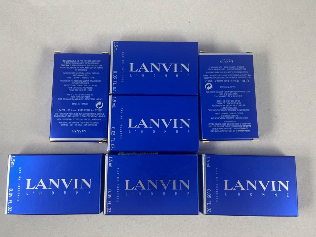 7 x 1.5ml lanvin l'homme