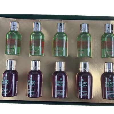 Molton Brown Gift Set - 10 X 50ml Body wash pink peppered and Eucalyptus