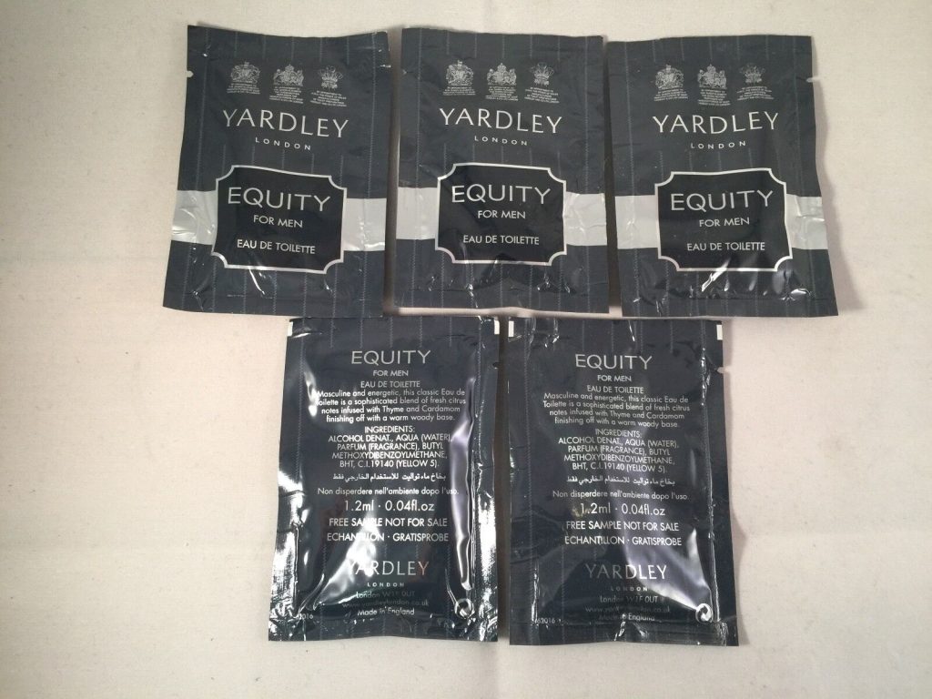 10 X YARDLEY EQUITY FOR MENEDT 1.2ML VIALS