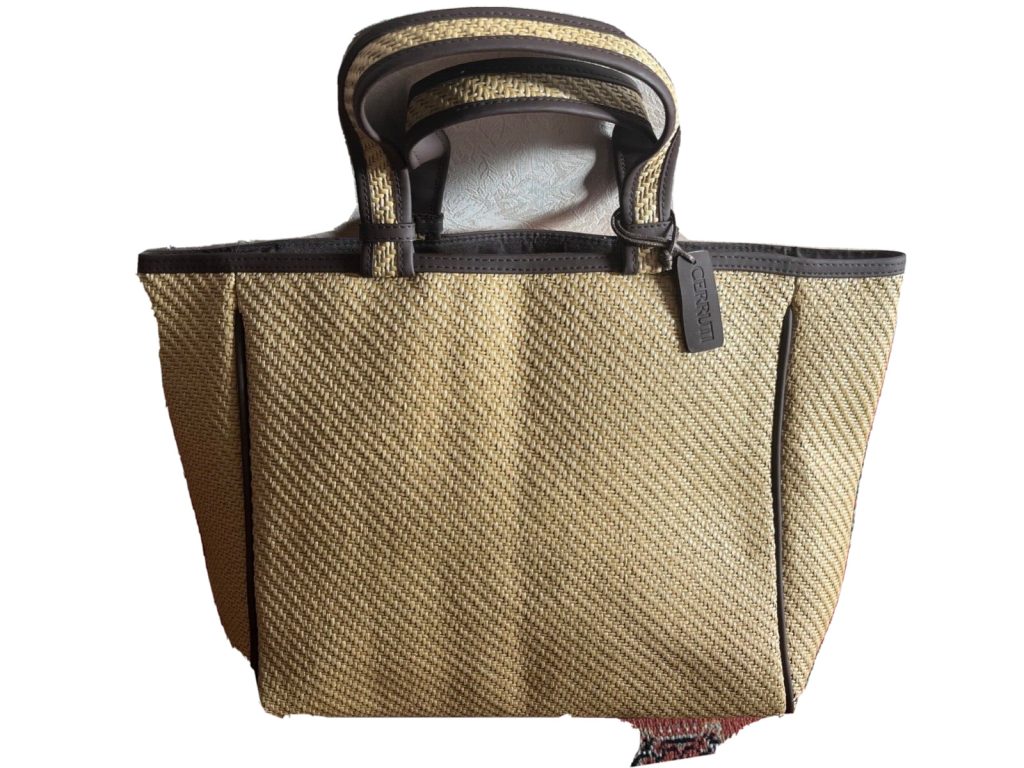 CERRUTI straw tote/beach bag