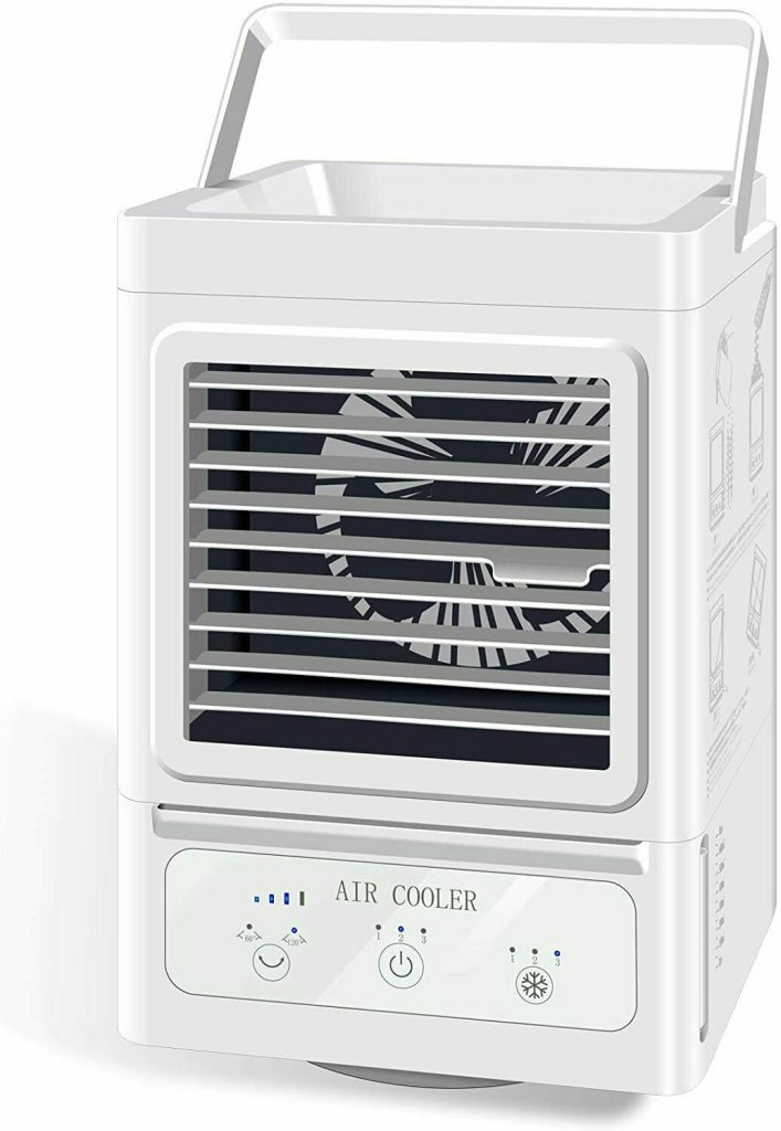 Portable Air Conditioner Fan, 5000mAh Rechargeable Battery Operated 120° cool